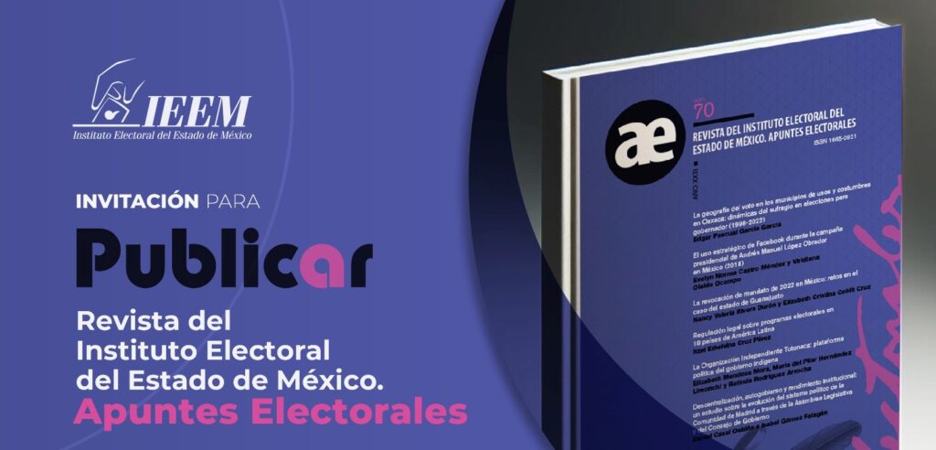 IEEM invita a escribir para la nueva edición de su revista “Apuntes Electorales”