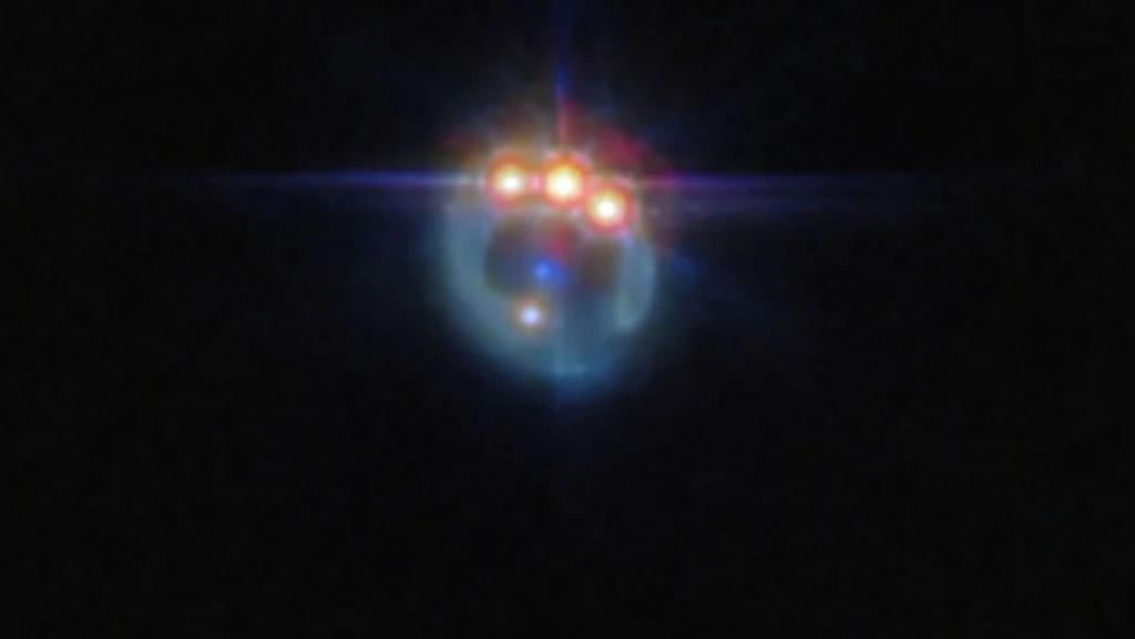 Anillo astronómico captado por el telescopio James Webb