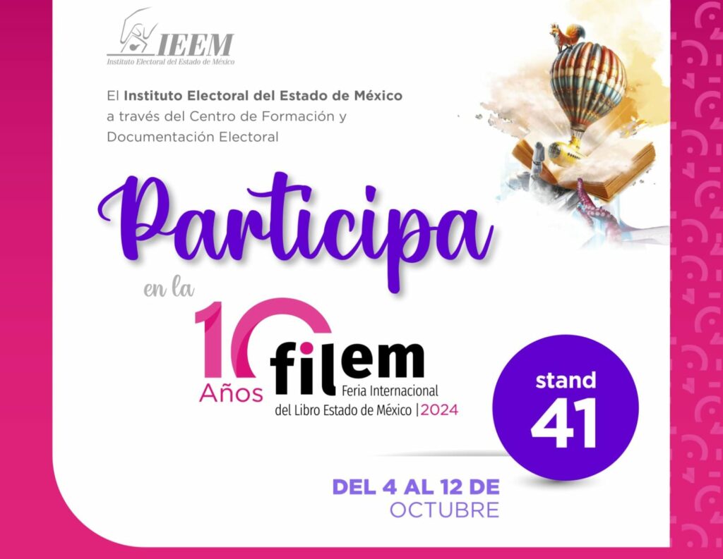 IEEM presente en la Feria Internacional del Libro del Edoméx 2024