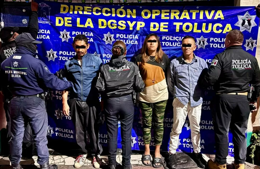 Detiene Policía de Toluca a tres presuntos carteristas y a un “motorratón”