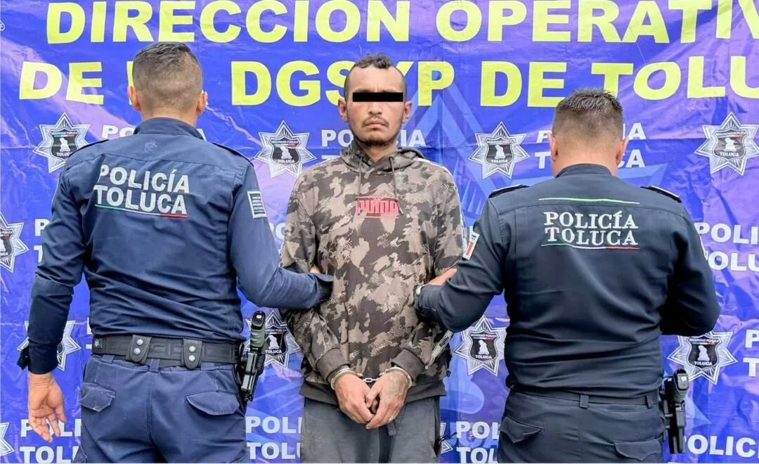 Acorralan y desarman al ladrón de lámparas en Toluca