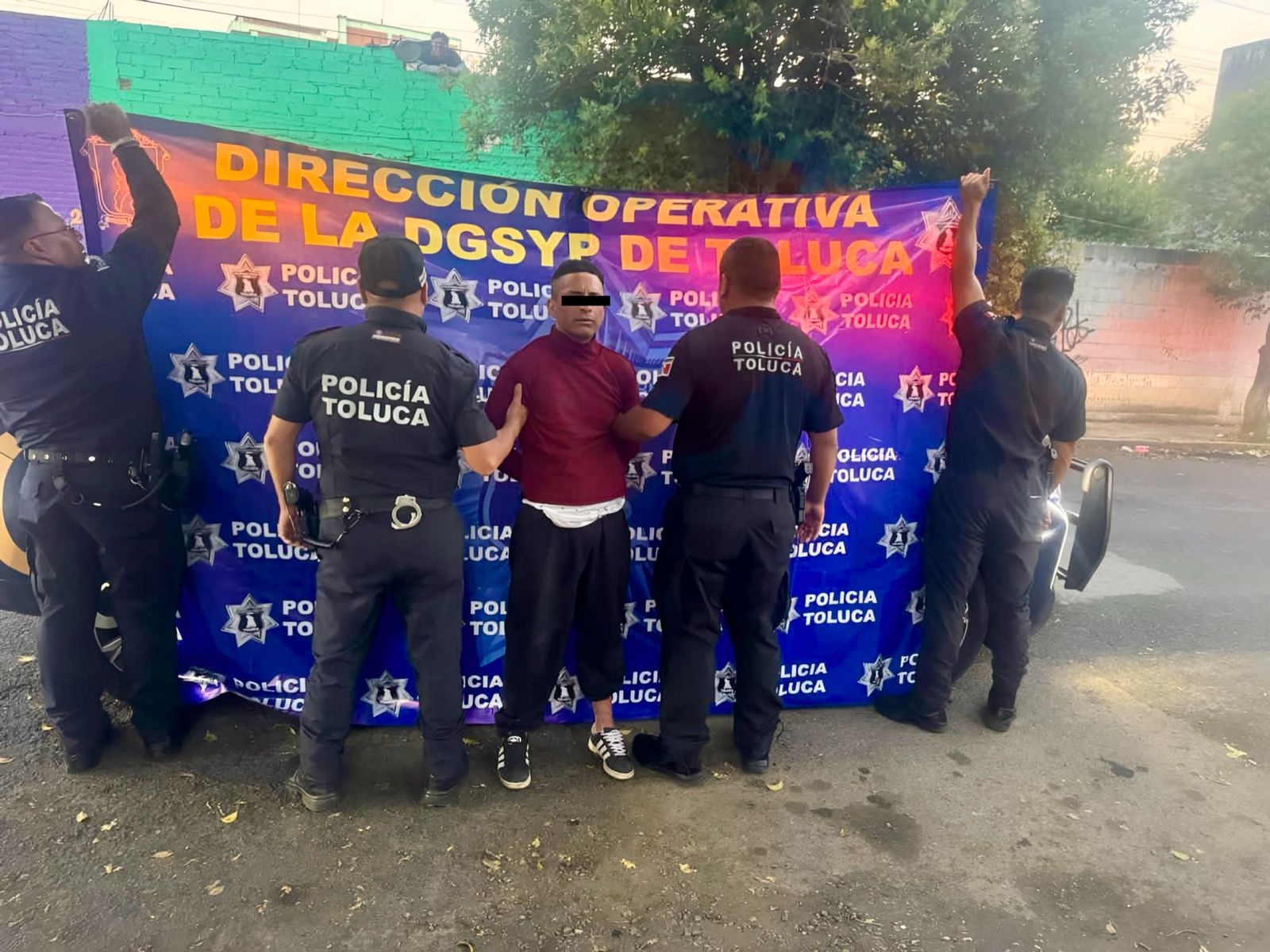 Captura policía de Toluca a motorratón en La Retama