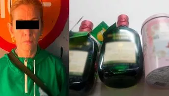 Detienen a mujer por intentar robar botellas de whisky en tienda de Naucalpan