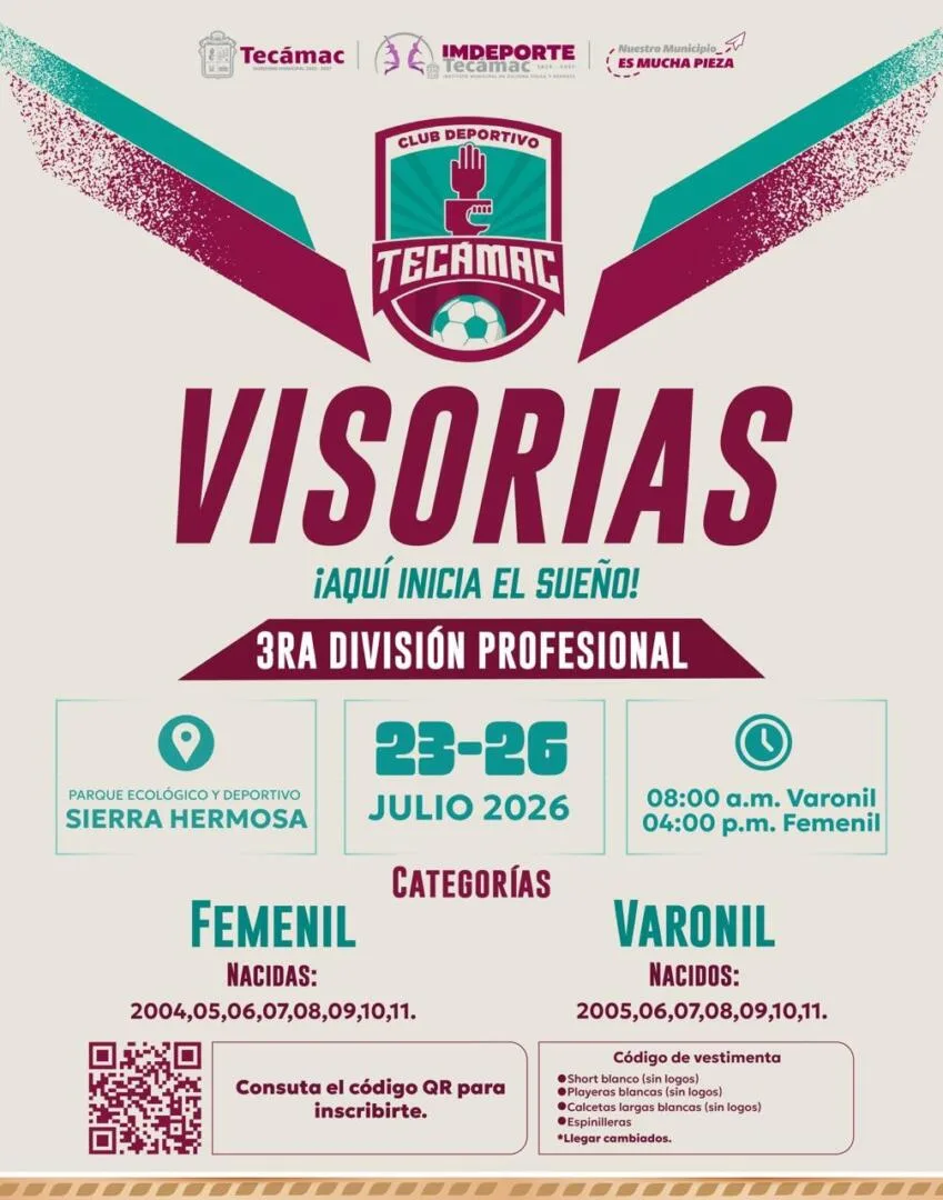 En Tecámac impulsan el talento de las infancias y juventudes con visorías de futbol profesional