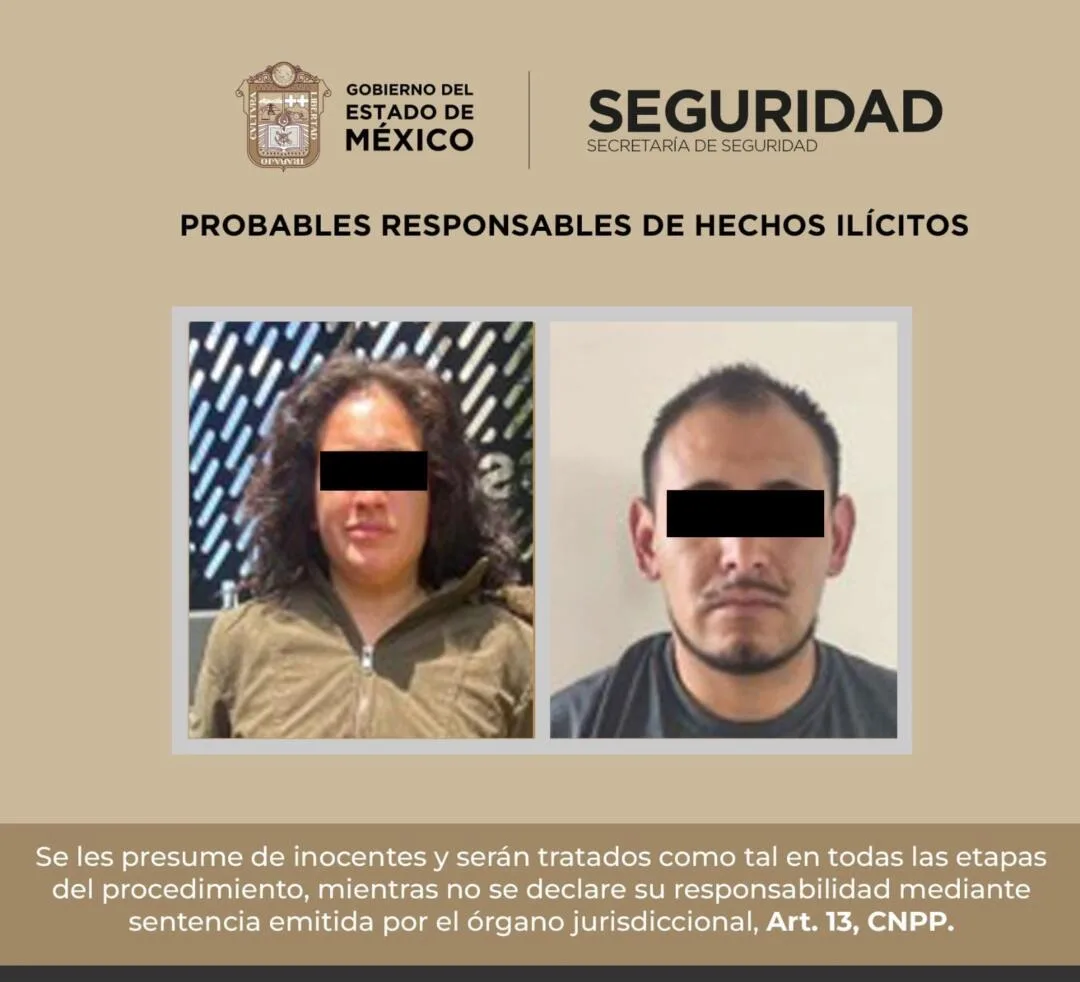 Cae pareja en Calimaya por presunto encubrimiento por receptación