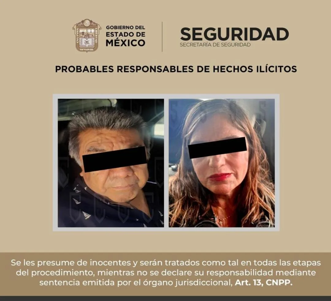 Capturan en Ecatepec a hombre y mujer vinculados a asalto fatal en transporte público