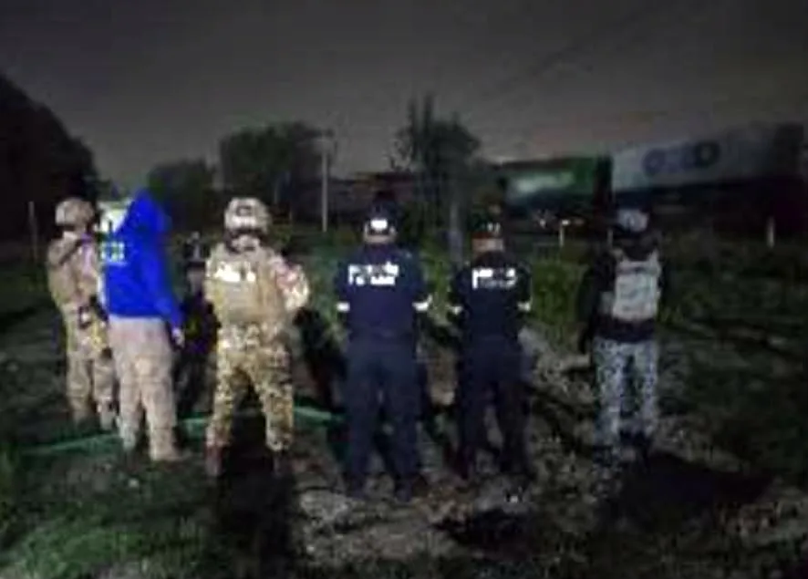 ​Operativo conjunto frena robo de hidrocarburo en Huehuetoca; hay 5 detenidos