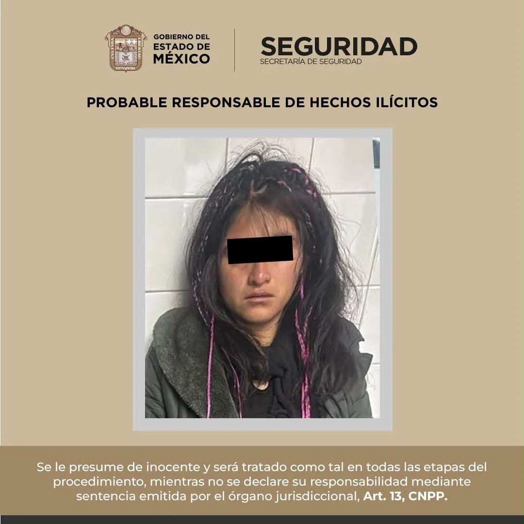 SSEM captura a presunta implicada en intento de robo con réplica de arma de fuego