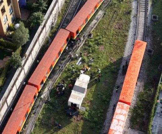 Vagón del Metro se descarrila en talleres de Ticomán