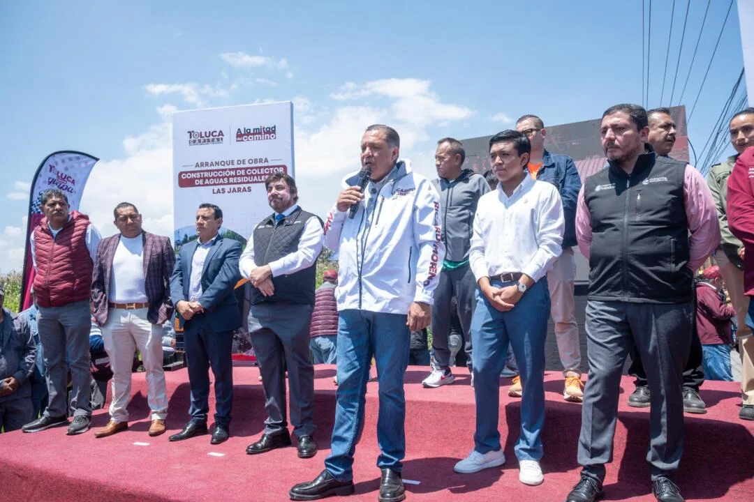 Arranca construcción del Colector Las Jaras; inicia la transformación del sur de Toluca