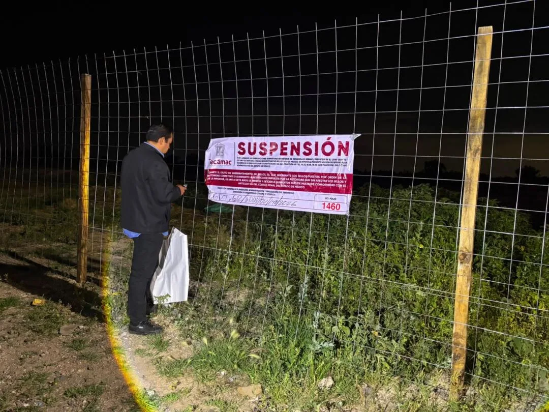 Tecámac frena delimitación ilegal de predio de 60 mil metros en «Rancho La Capilla»