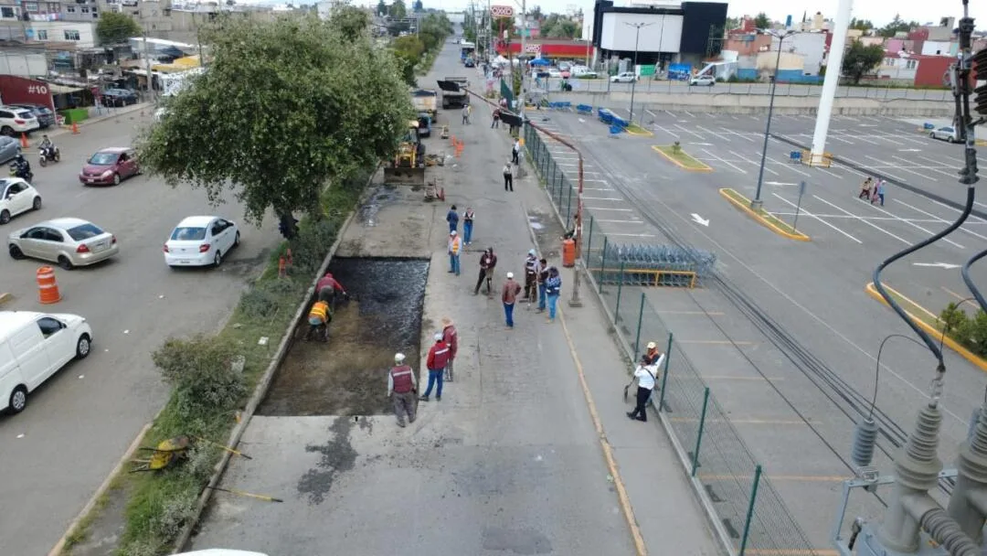 Interviene Gobierno de Toluca tramo dañado en Sauces tras lluvias atípicas