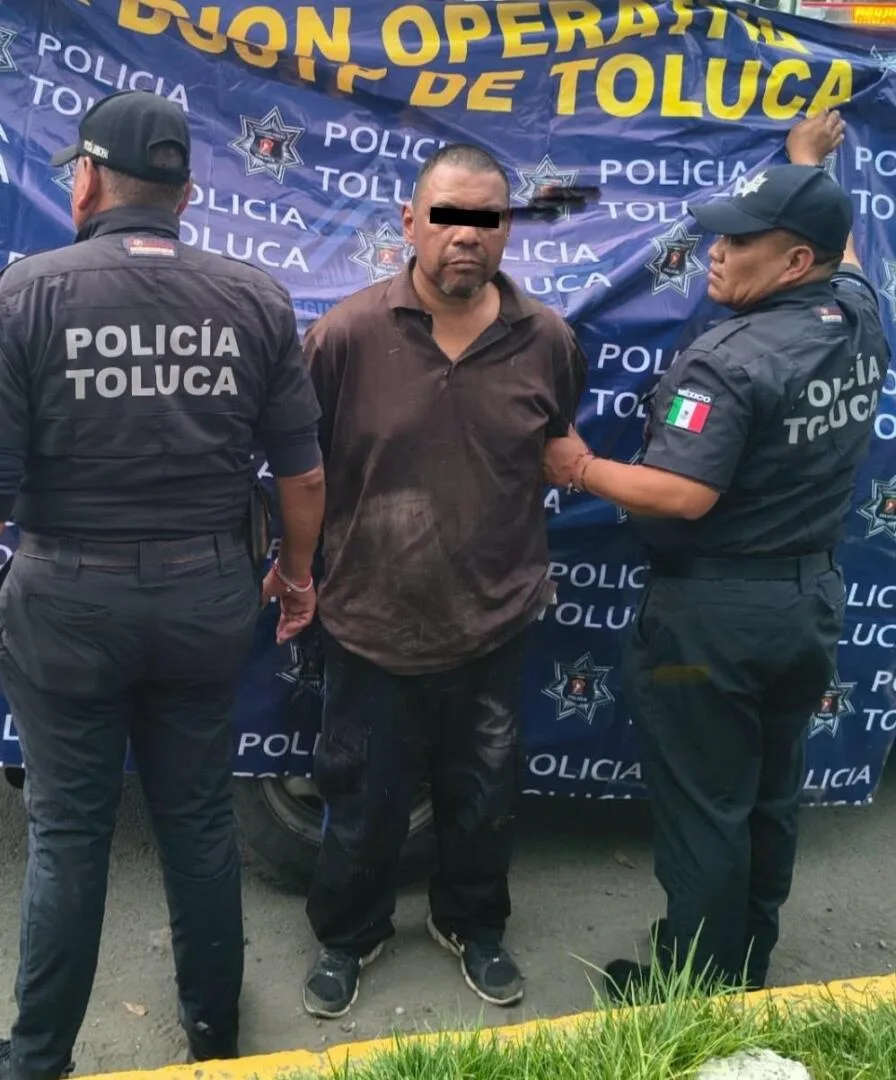 Detiene Policía de Toluca a hombre tras robo con picahielo