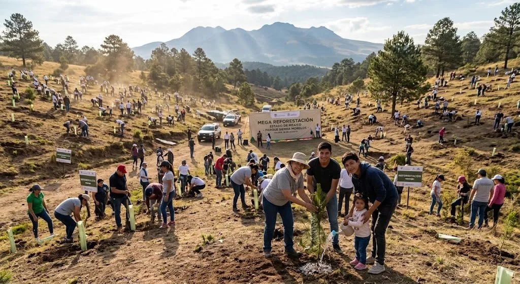 Toluca: trasladan la Mega Reforestación al Parque Sierra Morelos