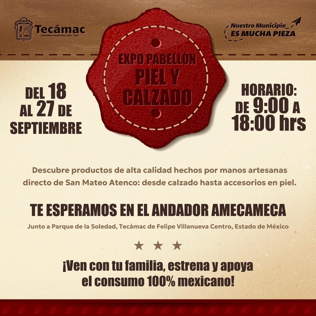Llega la Expo Pabellón Piel y Calzado a Tecámac