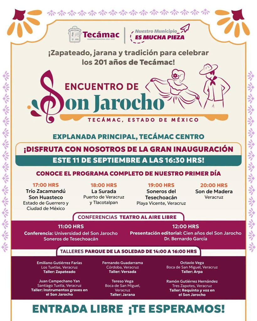 Llega Encuentro de Son Jarocho 2026 a Tecámac