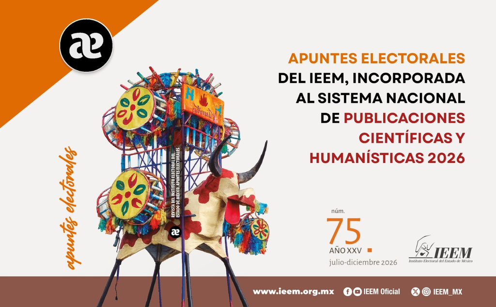 Apuntes electorales del IEEM es incorporada al sistema nacional de publicaciones científicas y humanísticas 2026