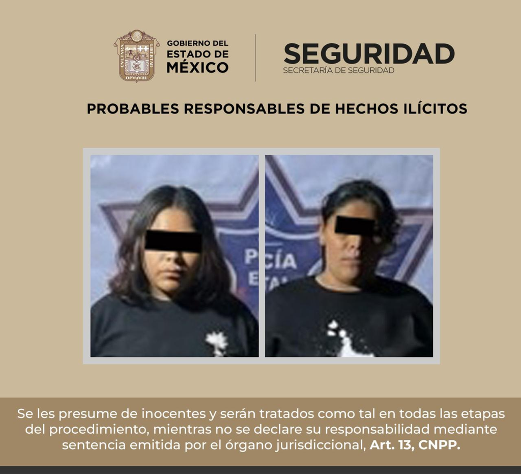 Detienen a dos mujeres con droga durante operativo de vigilancia en Villa Guerrero