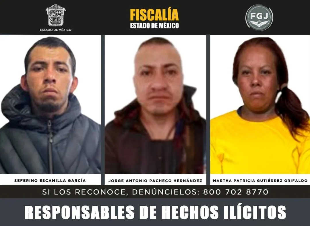 47 años de prisión en contra de tres responsables de homicidio en Tultitlán