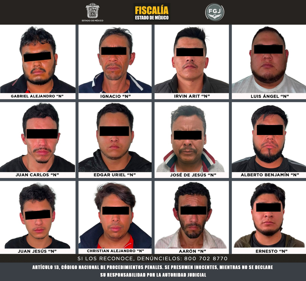 Vinculan a proceso a 12 sujetos y un menor por presunto secuestro exprés