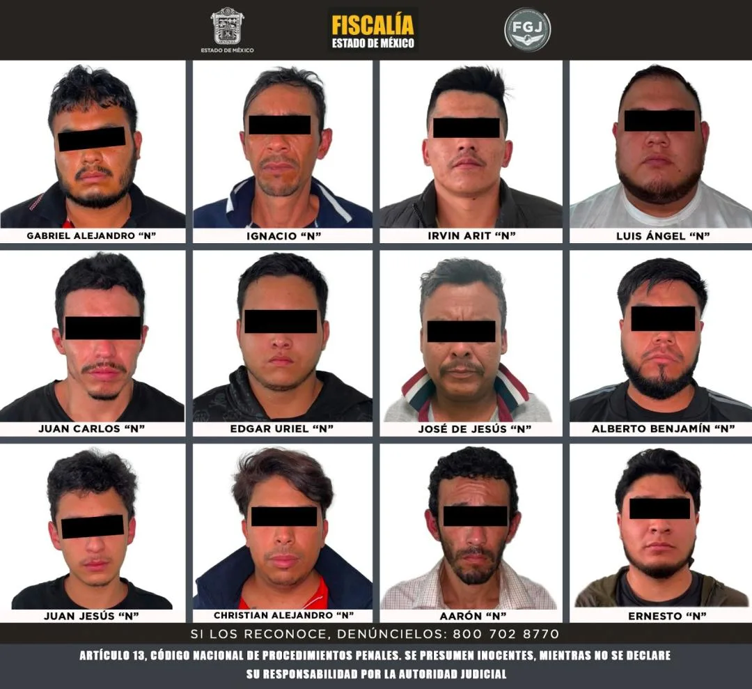 Vinculan a proceso a 12 sujetos y un menor por presunto secuestro exprés