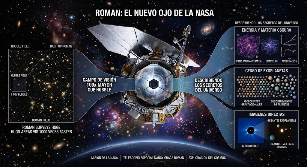 Roman, el nuevo “ojo” de la NASA que buscará los secretos del universo