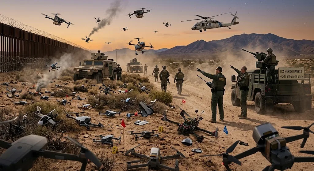 100 drones del crimen organizado, derribados en la frontera durante agosto