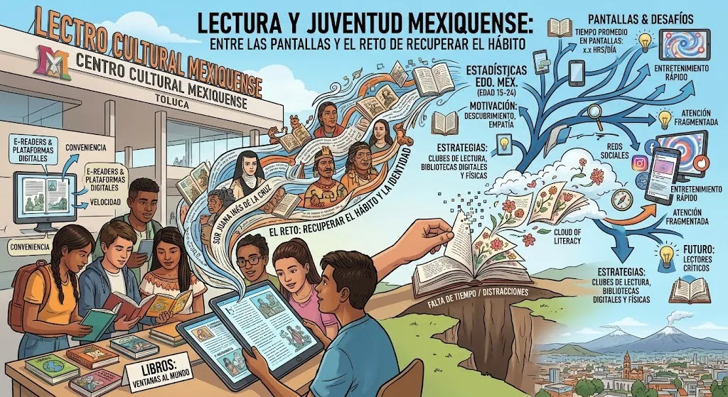 La lectura y la juventud mexiquense: entre las pantallas y el reto de recuperar el hábito