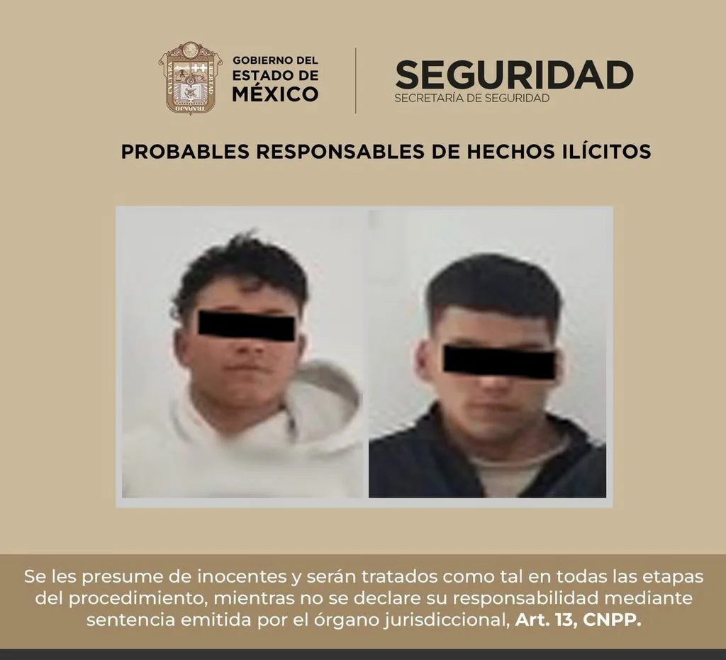 Detienen a dos colombianos tras insultar e intentar sobornar a policías en Tenango del Valle