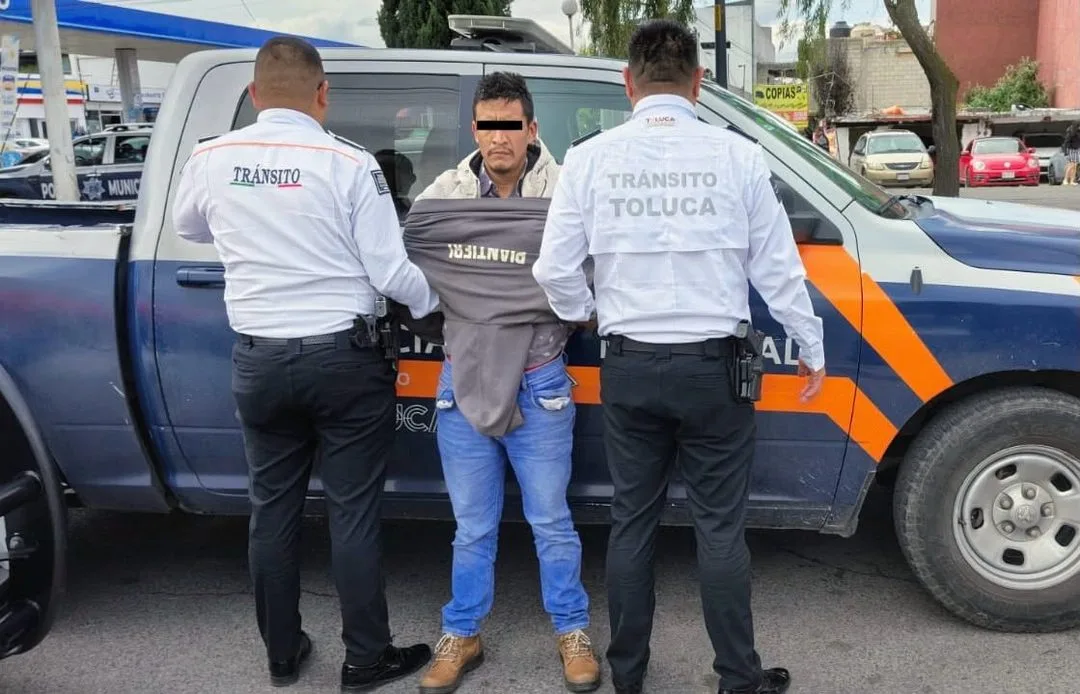 Capturan a sujeto acusado de asaltar y golpear a una mujer en Toluca