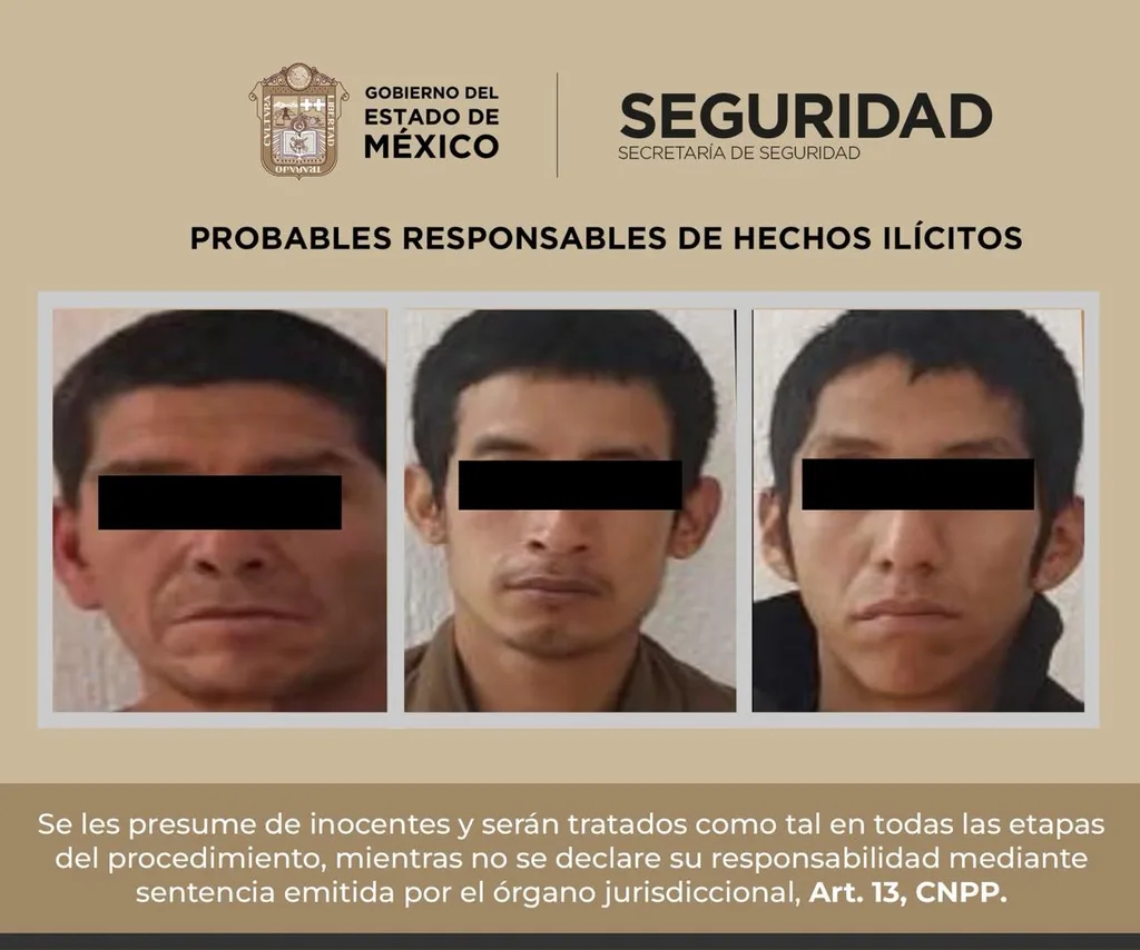 Operativo Sur en Malinalco deja tres detenidos vinculados a célula delictiva