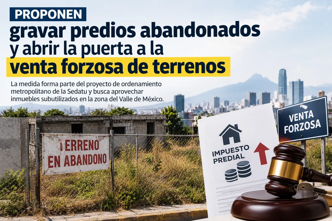 Proponen gravar predios abandonados y abrir la puerta a la venta forzosa de terrenos