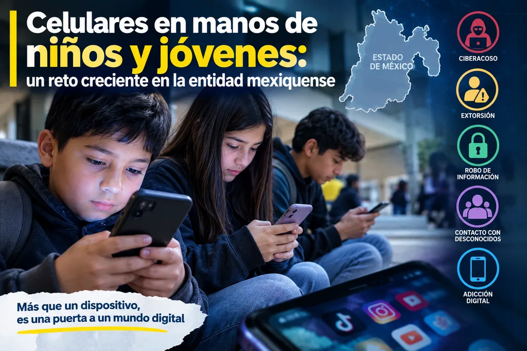 Celulares en manos de niños y jóvenes: un reto creciente en la entidad mexiquense