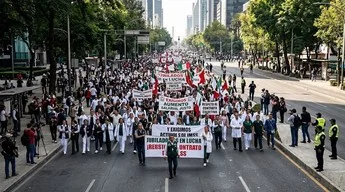 Megamarcha del IMSS provoca movilizaciones y afectaciones viales en la CDMX